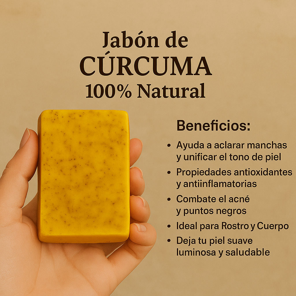 Jabón de Cúrcuma + Ácido Kójico – PROMO  2x1 ✨ Eliminador de Manchas y Acné - 100% ORIGINAL + ENVIO GRATIS 🎁