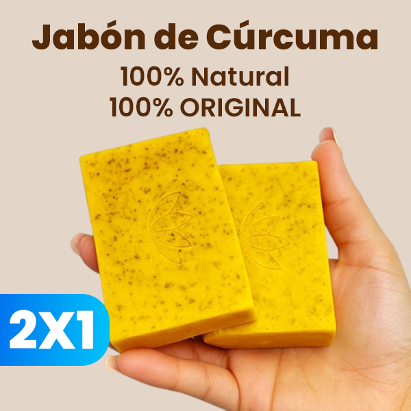 Jabón de Cúrcuma + Ácido Kójico – PROMO  2x1 ✨ Eliminador de Manchas y Acné - 100% ORIGINAL + ENVIO GRATIS 🎁